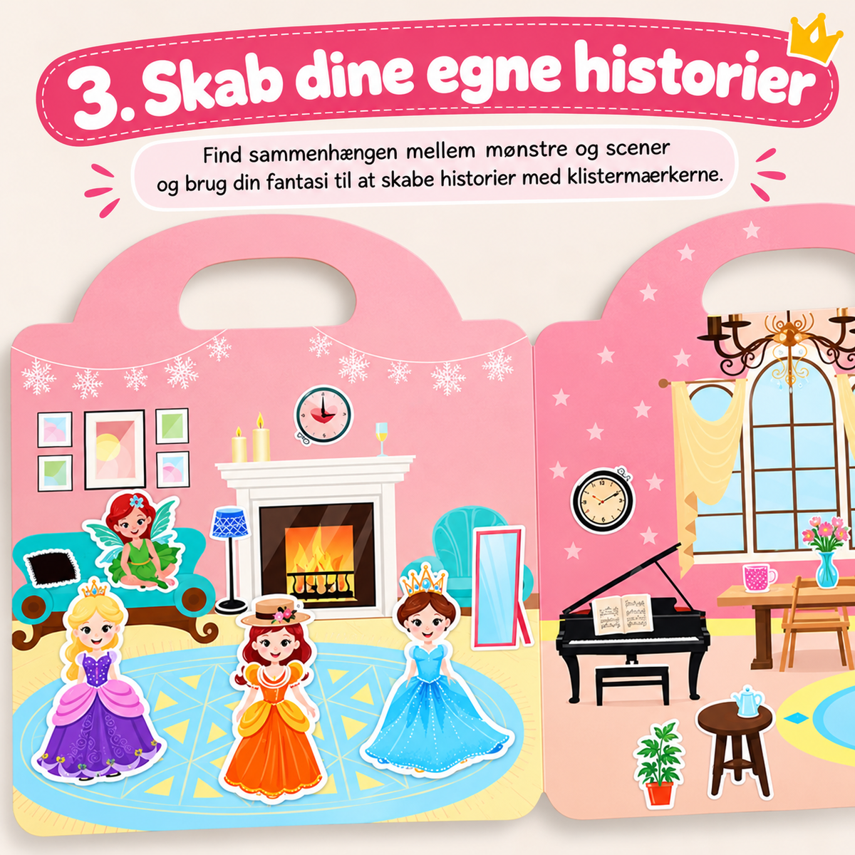 Kreativ Busy Book med genanvendelige klistermærker